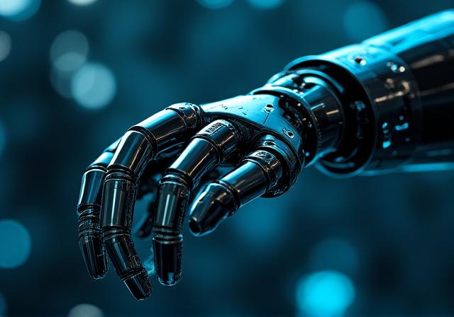精密なロボットアームの近接写真