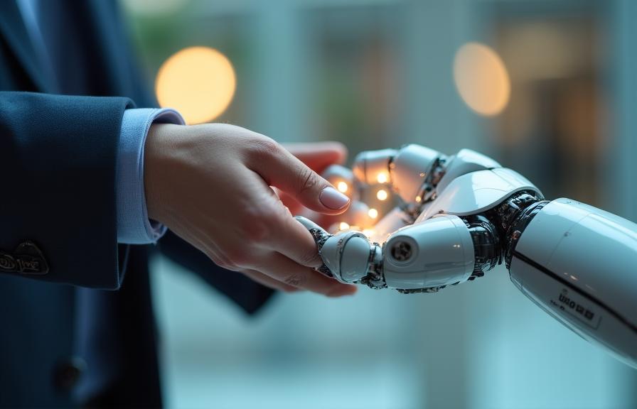 観客と対話するインタラクティブロボット