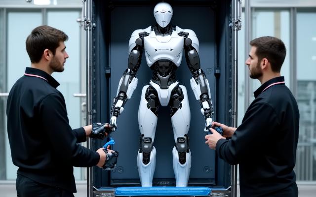 イベント会場へのロボット輸送とセッティング